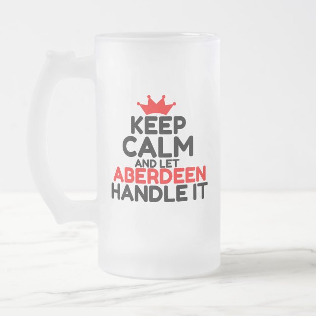 CANECA DE CERVEJA VIDRO JATEADO ABERDEEN TRABALHE COM ELE (Esquerda)