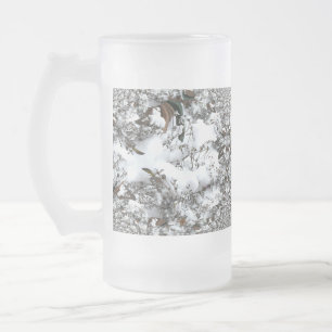Caneca De Cerveja Vidro Jateado Abstrato de neve