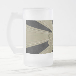 Caneca De Cerveja Vidro Jateado Acção de graças cinzelada Turquia -