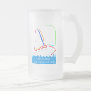 Caneca De Cerveja Vidro Jateado Aderência estibordo