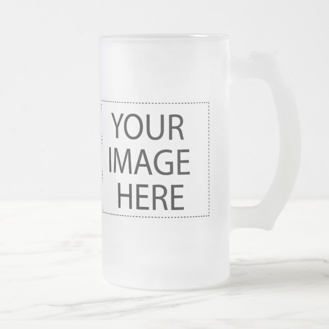 Caneca De Cerveja Vidro Jateado Adicionar Sua Própria Imagem Ou Texto (Direita)