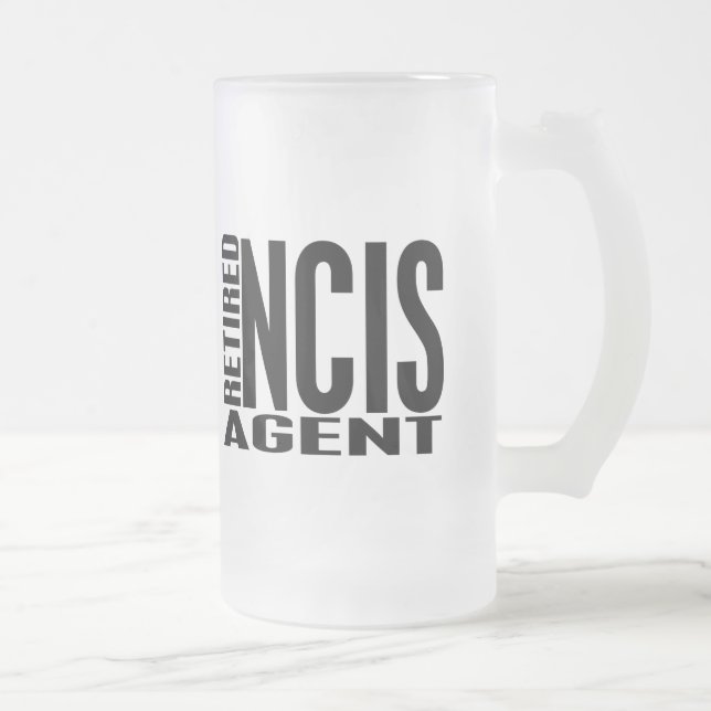 Caneca De Cerveja Vidro Jateado Agente aposentado de NCIS (Direita)