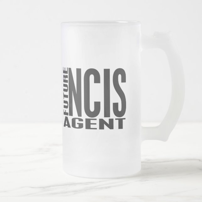 Caneca De Cerveja Vidro Jateado Agente futuro de NCIS (Direita)