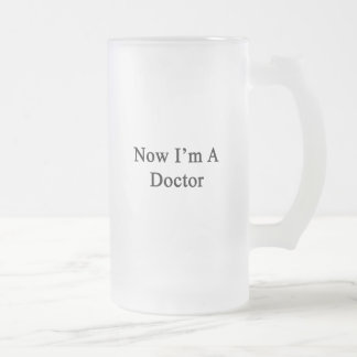 Caneca De Cerveja Vidro Jateado Agora eu sou um doutor