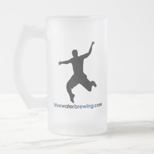 Caneca De Cerveja Vidro Jateado Água azul que fabrica cerveja a caneca vitrificad