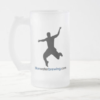 Caneca De Cerveja Vidro Jateado Água azul que fabrica cerveja a caneca vitrificada