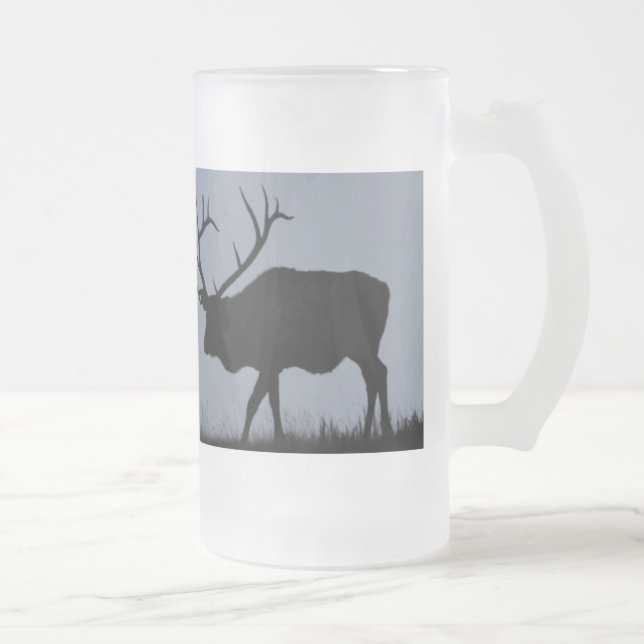 CANECA DE CERVEJA VIDRO JATEADO ALCES (Direita)