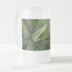 Caneca De Cerveja Vidro Jateado Aloe Vera Fosco Vera Beer Mug