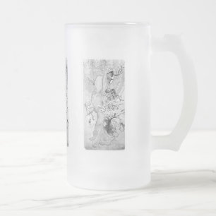 Caneca De Cerveja Vidro Jateado Alphonse Mucha Winter GS II WB