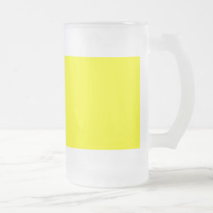 Caneca De Cerveja Vidro Jateado Amarelo