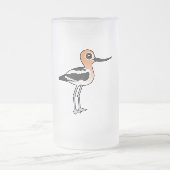 Caneca De Cerveja Vidro Jateado American Avocet (Centro)