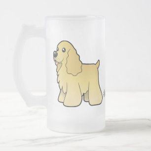 Caneca De Cerveja Vidro Jateado Americano cocker spaniel dos desenhos animados