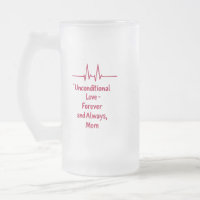 Amor incondicional - Mug de vidro Fosco para a mãe