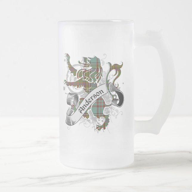 Caneca De Cerveja Vidro Jateado Anderson Lion (Direita)
