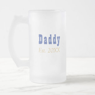 Caneca De Cerveja Vidro Jateado Ano Personalizado Estabelecido pelo pai