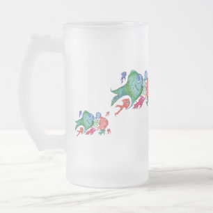 Caneca De Cerveja Vidro Jateado Antecipação da pesca