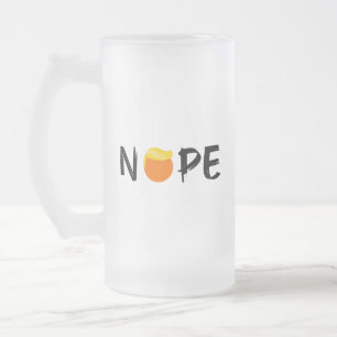 Caneca De Cerveja Vidro Jateado Anti-Trump - Nope Edition II