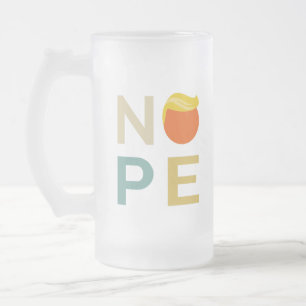 Caneca De Cerveja Vidro Jateado Anti-Trump - Nope Edition III