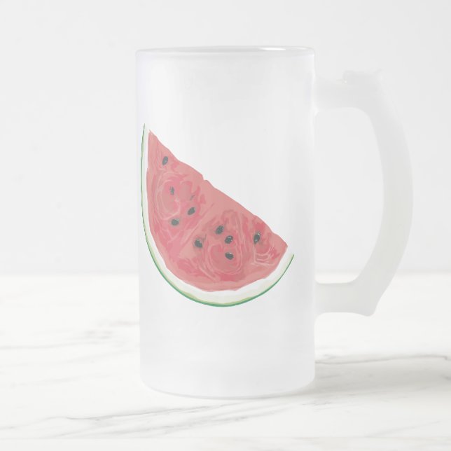 Caneca De Cerveja Vidro Jateado Apenas melancia (Direita)