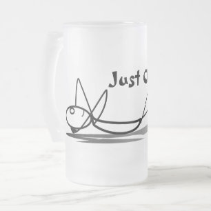 Caneca De Cerveja Vidro Jateado Apenas uma caneca de vidro Fosco chillaxin