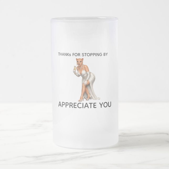 Caneca De Cerveja Vidro Jateado aprecio você (Centro)