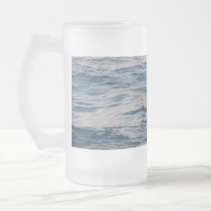 Caneca De Cerveja Vidro Jateado Aproximação de água do mar