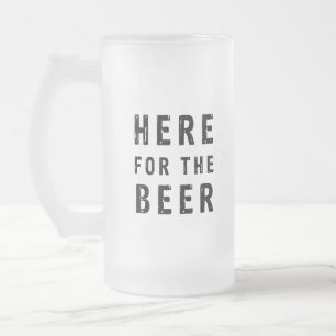 Caneca De Cerveja Vidro Jateado Aqui para a cerveja