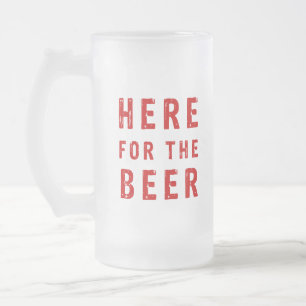 Caneca De Cerveja Vidro Jateado Aqui pela cerveja