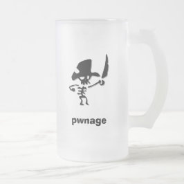 Caneca De Cerveja Vidro Jateado Aranha pirata