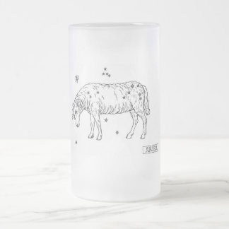Caneca De Cerveja Vidro Jateado Aries