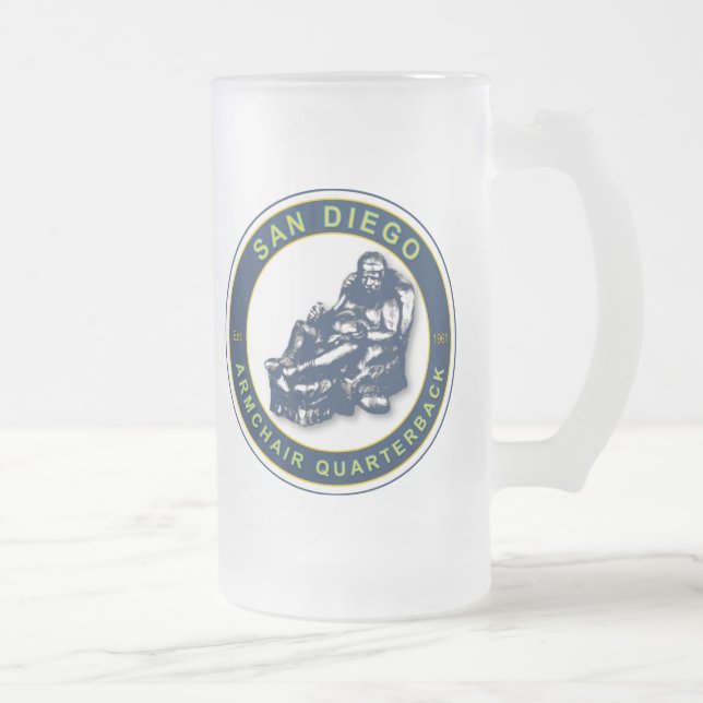 Caneca De Cerveja Vidro Jateado ARMCHAIR QB - San Diego (Direita)