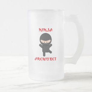Caneca De Cerveja Vidro Jateado arquiteto do ninja