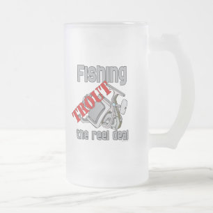 Caneca De Cerveja Vidro Jateado Arranha De Pesca O Acordo De Enguias