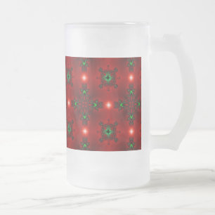 Caneca De Cerveja Vidro Jateado Artdeco de Natal em Estilo Retroativo