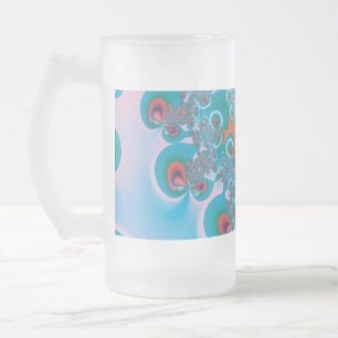 Caneca De Cerveja Vidro Jateado Arte abstrata Jardim de primavera