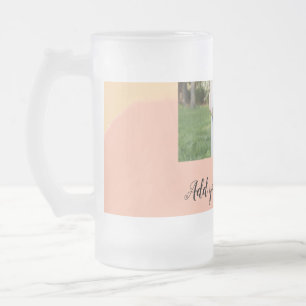 Caneca De Cerveja Vidro Jateado arte aquarela simples minimalista adicione sua fot