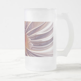 Caneca De Cerveja Vidro Jateado Arte do Fractal do abstrato da fantasia da flor