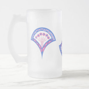 Caneca De Cerveja Vidro Jateado Arte Ornamental Vintage Elegante