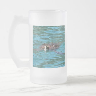 Caneca De Cerveja Vidro Jateado Arte sobre a vida selvagem de tartarugas marinhas