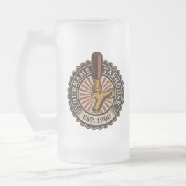 Caneca De Cerveja Vidro Jateado Artesanato DE NOME Personalizado Bar de cervejaria