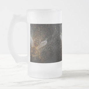 Caneca De Cerveja Vidro Jateado As Abelhas Caídas São Mágicas