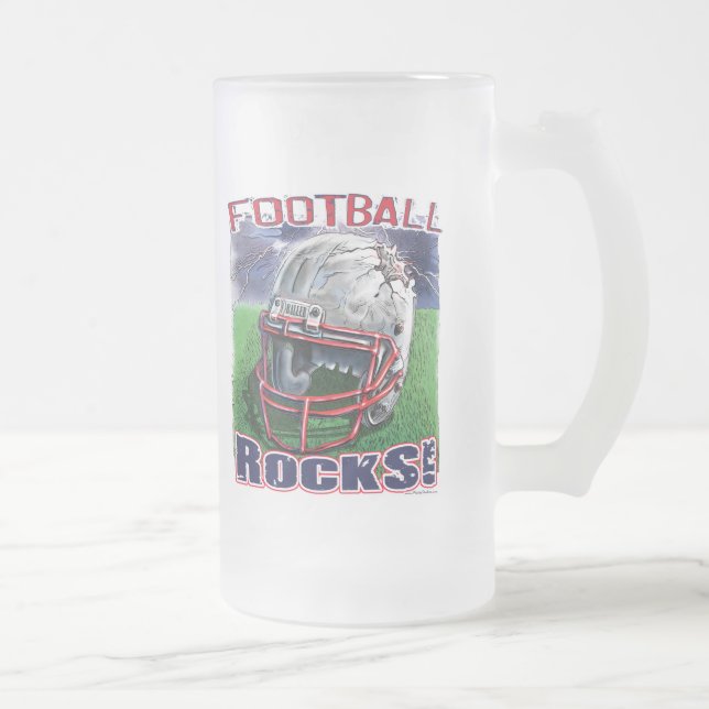 Caneca De Cerveja Vidro Jateado As rochas do futebol rebentaram o capacete por (Direita)