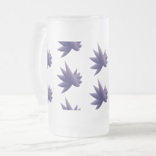 Caneca De Cerveja Vidro Jateado Asas violetas nb