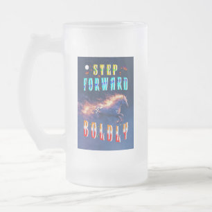 Caneca De Cerveja Vidro Jateado Avançar com Audácia