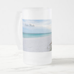 Caneca De Cerveja Vidro Jateado Aveia E Aveia Branca, Fosco Da Manhã Da Praia