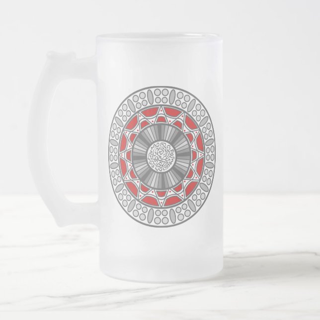 Caneca De Cerveja Vidro Jateado Aztec Conhece Alienígena Mug (Esquerda)