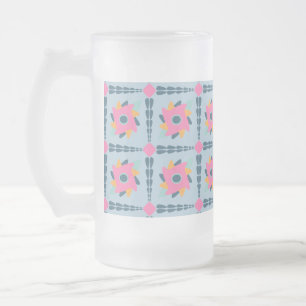 Caneca De Cerveja Vidro Jateado Azulejo decorativo colorido