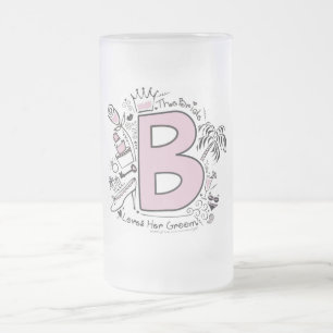 Caneca De Cerveja Vidro Jateado B é para o ROSA da NOIVA