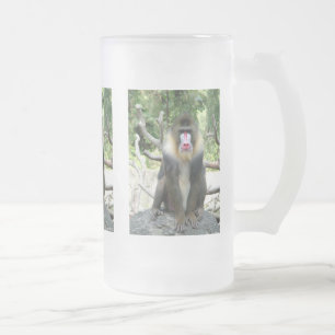 Caneca De Cerveja Vidro Jateado babuíno,狒狒