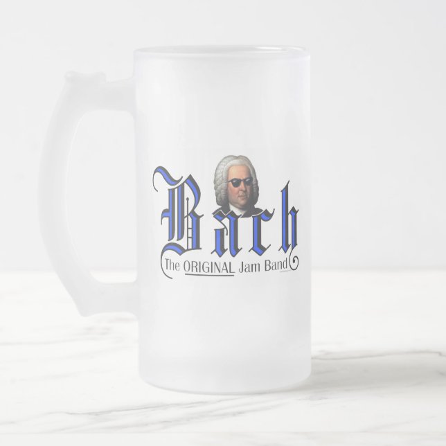 Caneca De Cerveja Vidro Jateado Bach - TOJB (Esquerda)